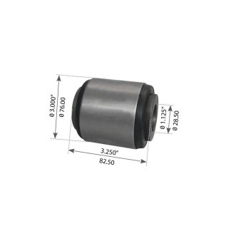 Fortpro Torque Rod Bush | Thru Hole | Compatible with Hendrickson Rear Haulmaax Suspensions Replaces 45477-000 | F184211
