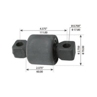 Fortpro Torque Rod Bush Compatible with Rear NEWAY/SAF Holland ADZ-123/246/369/126/252/378 Series (Single/Tandem/Tridem) Suspension Systems Replaces 90008265 | F327354